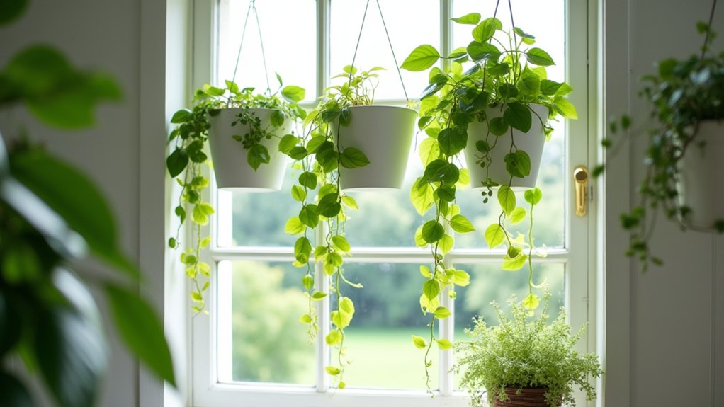 lush hanging greenery display