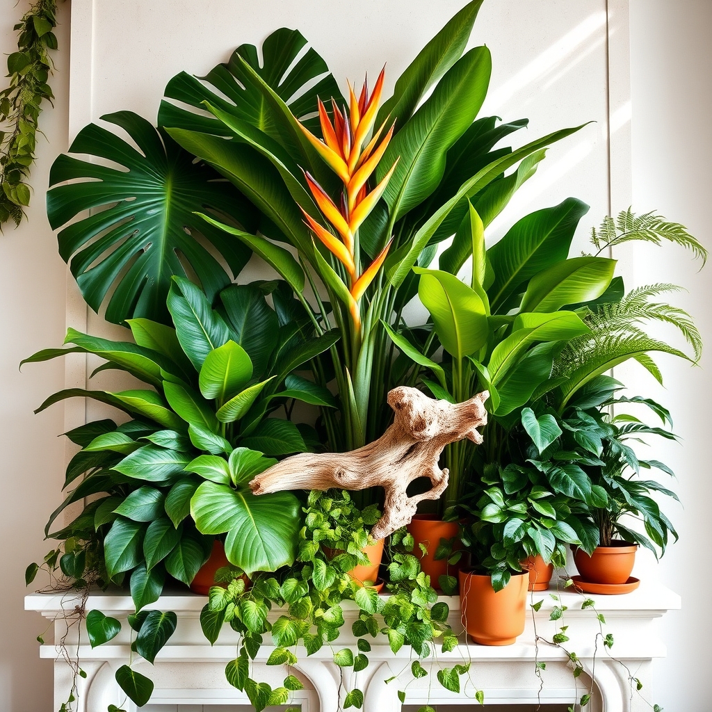 lush tropical plant diversity
