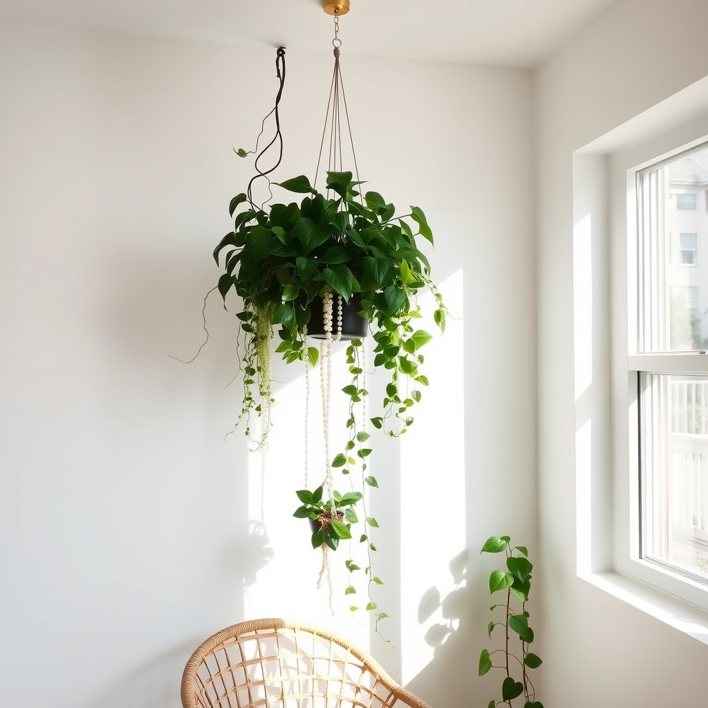 lush vertical plant display