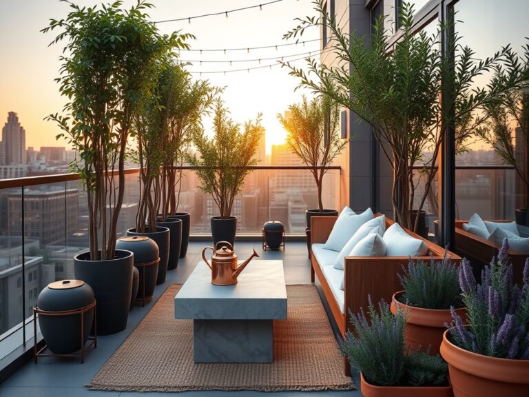 luxe urban balcony landscaping