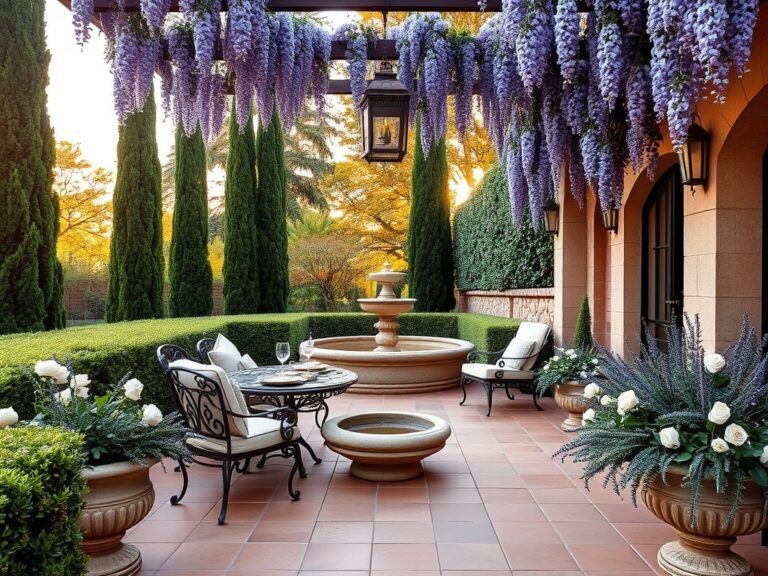 luxurious patio garden designs