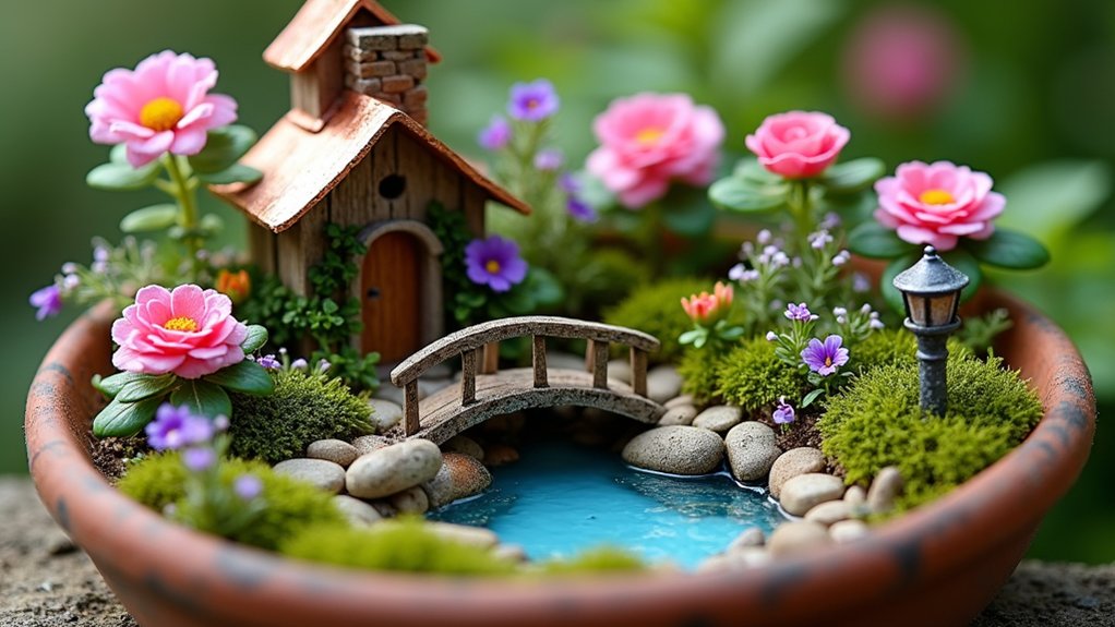 miniature blooming fairy garden
