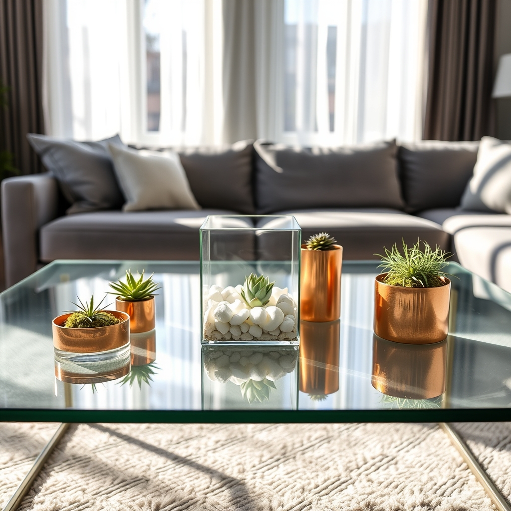 miniature plants on tables