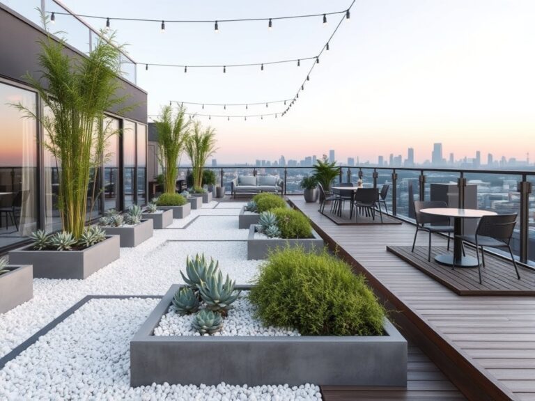 modern mini terrace gardens
