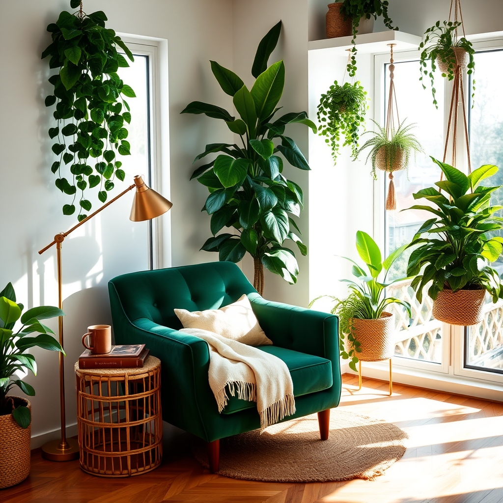 nature inspired reading space