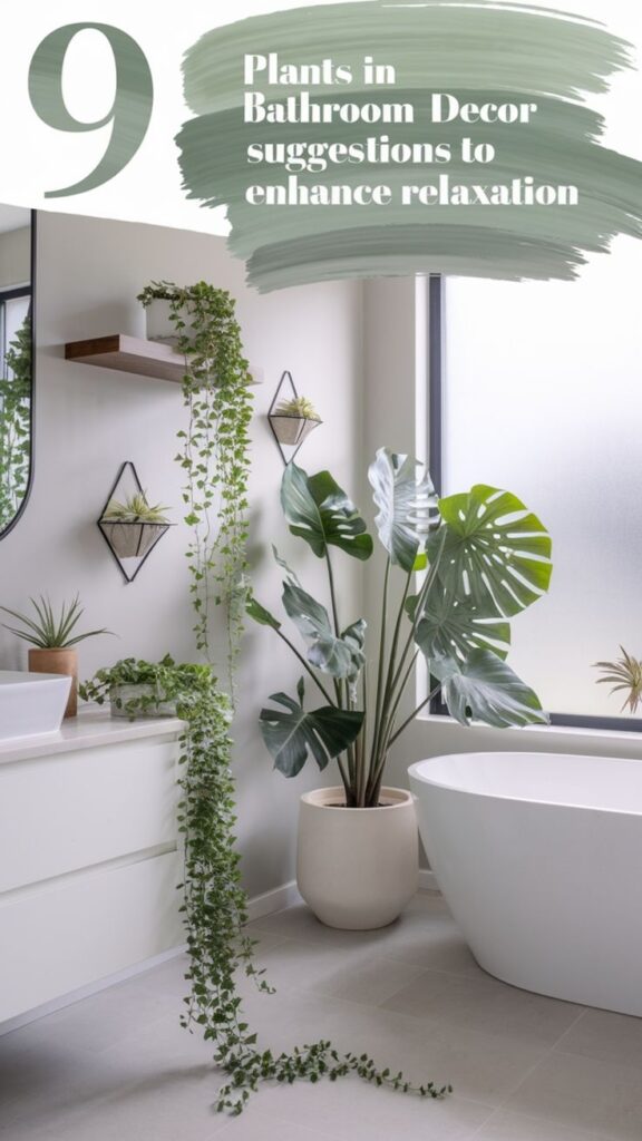 plants in bathroom decor