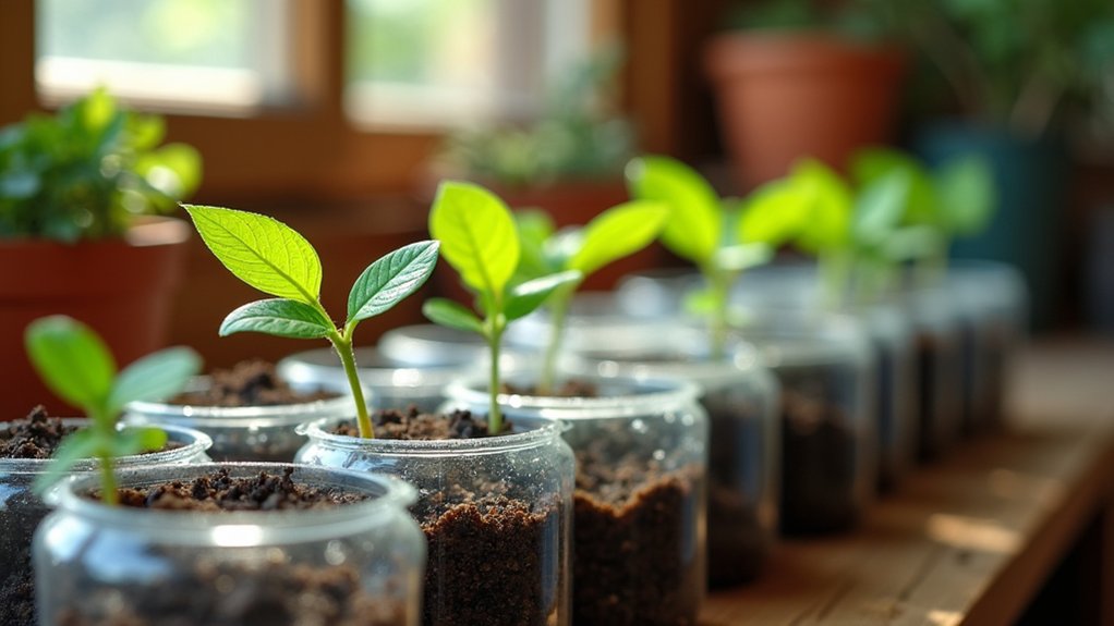 recycled bottle seed starters