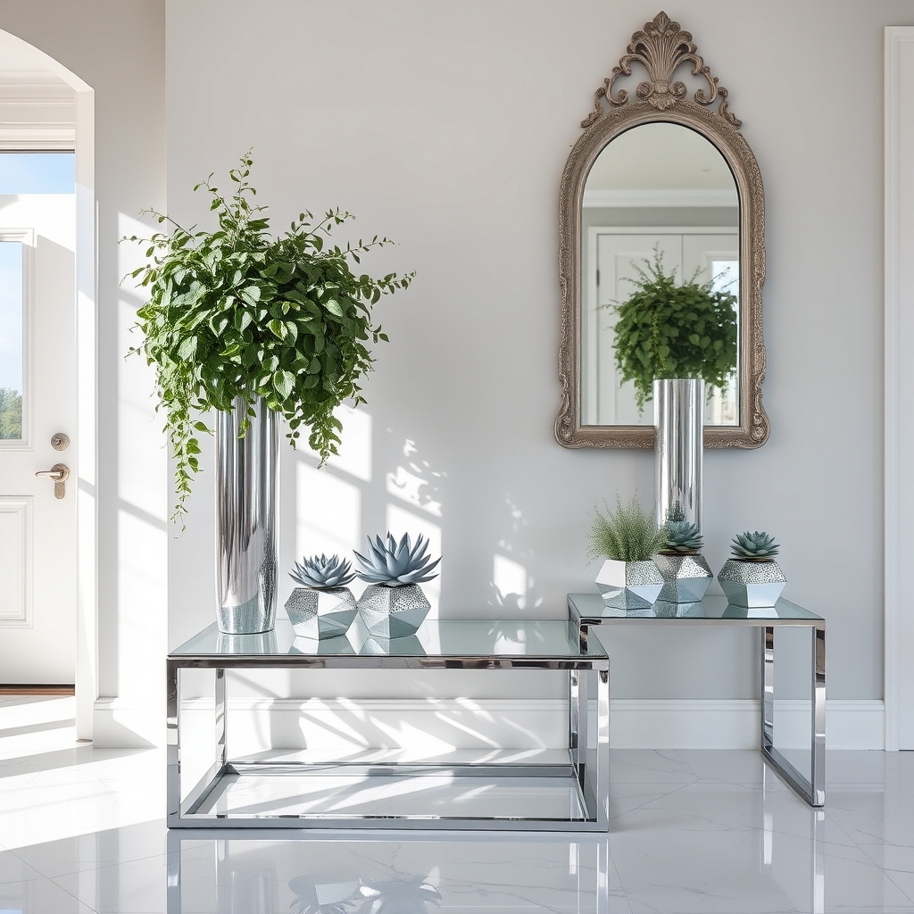 reflective foliage entrance design