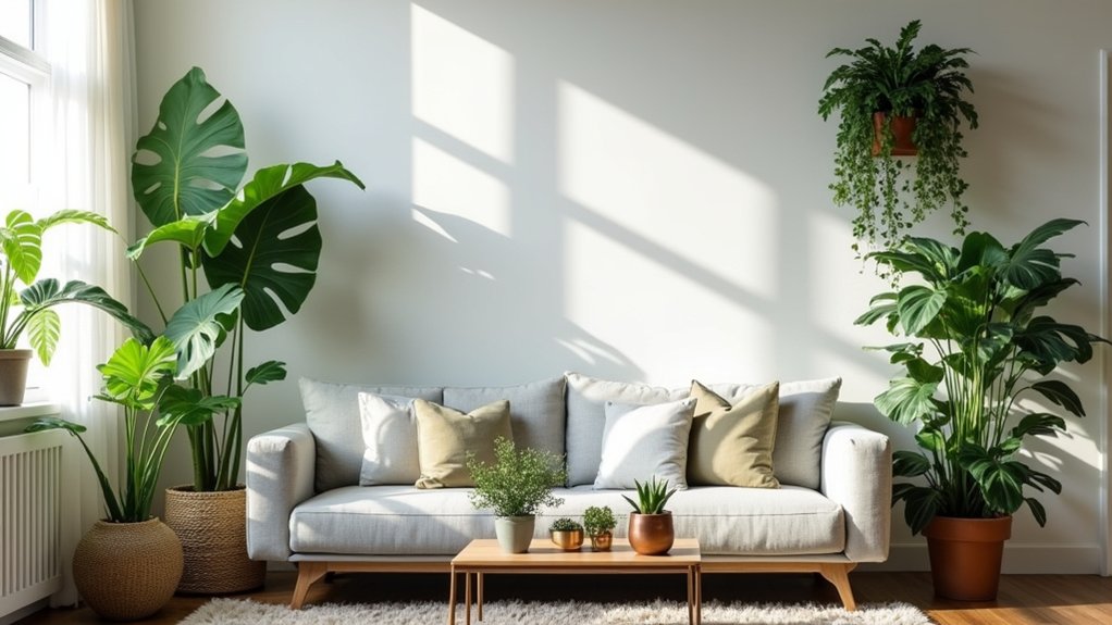 seating areas with plants