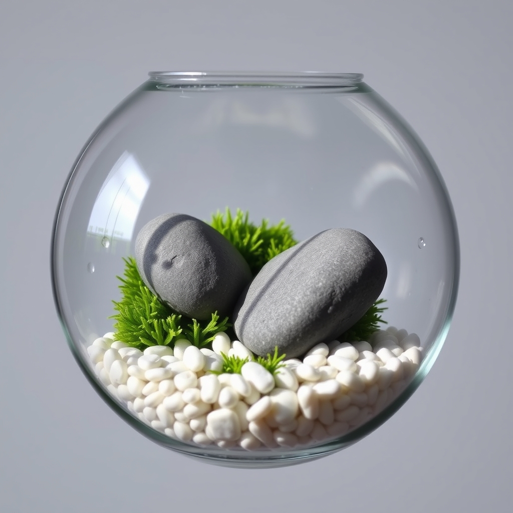 serene zen moss display