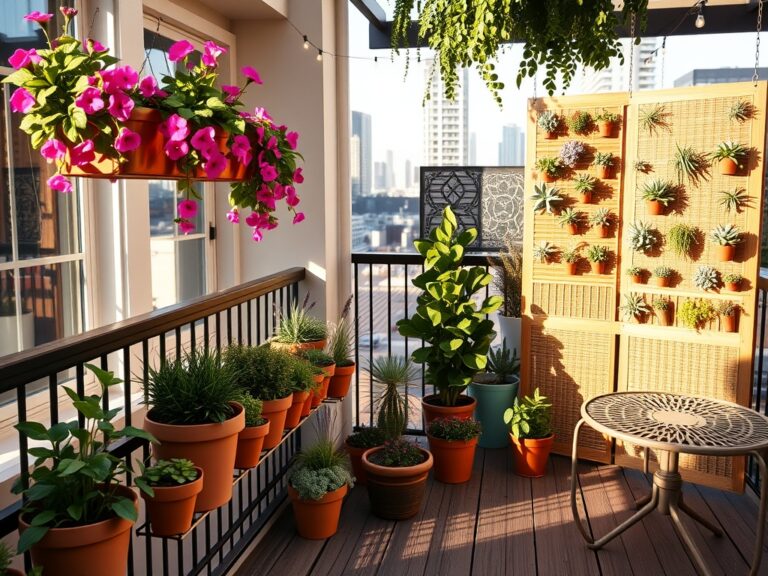 small space balcony plants