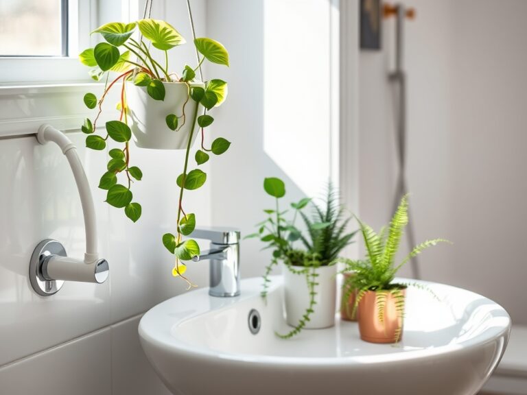 small space bathroom plants