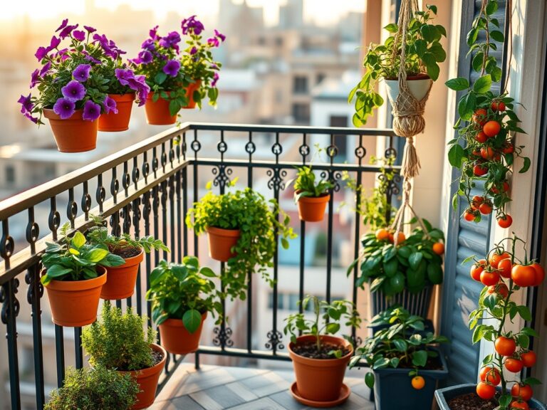 space efficient balcony gardening