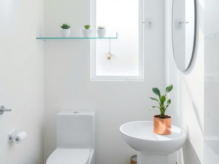 space saving bathroom plants