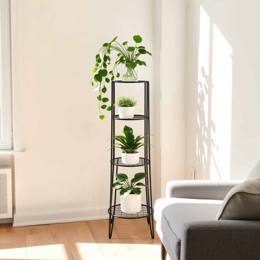 space saving plant display solution