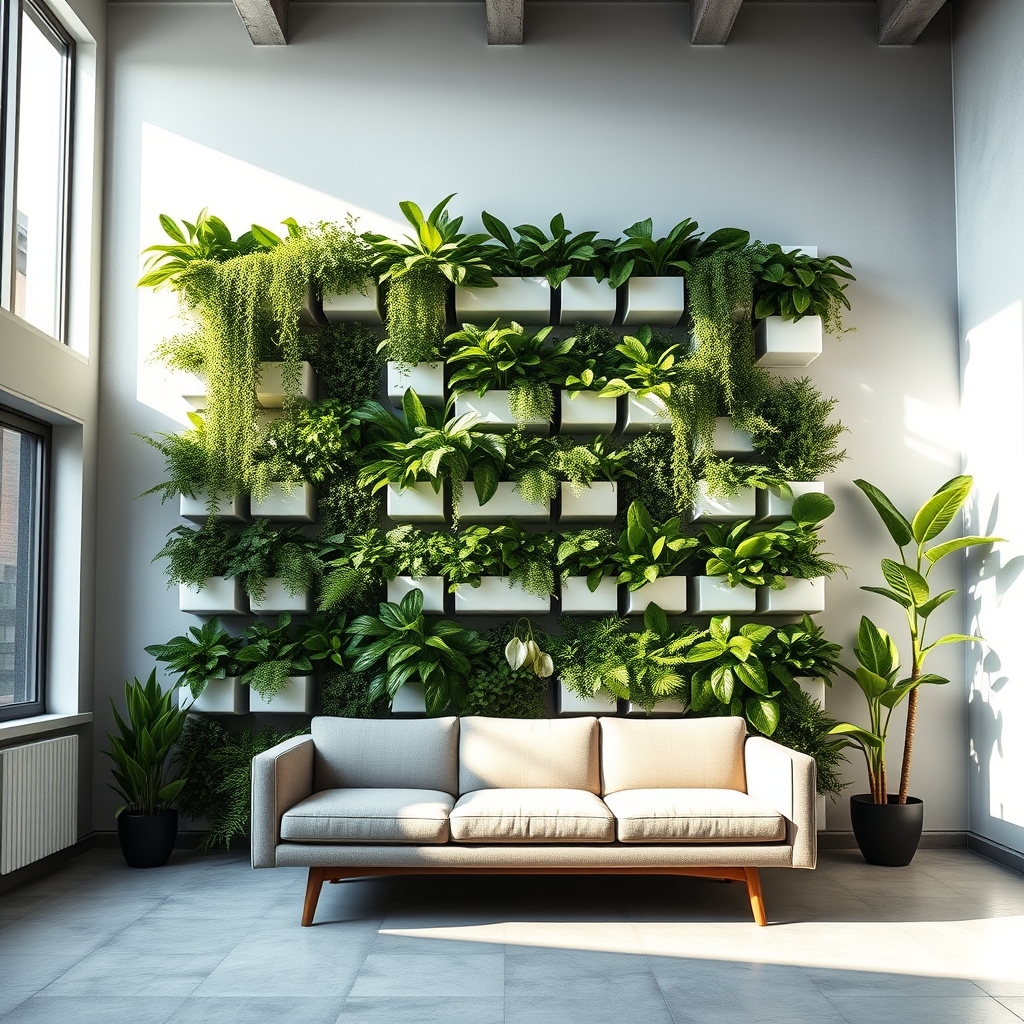 space saving vertical greenery