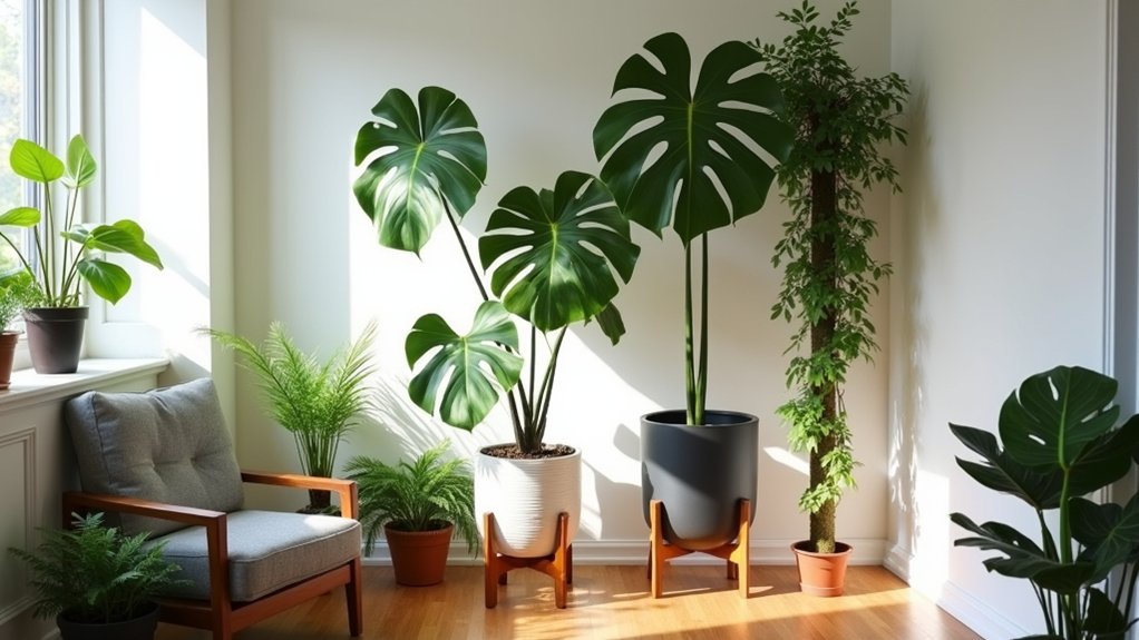 statement corner with plants