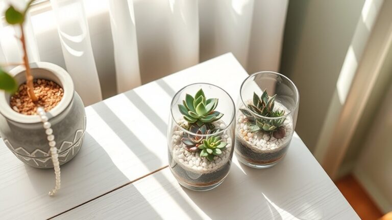 styling succulents in glass