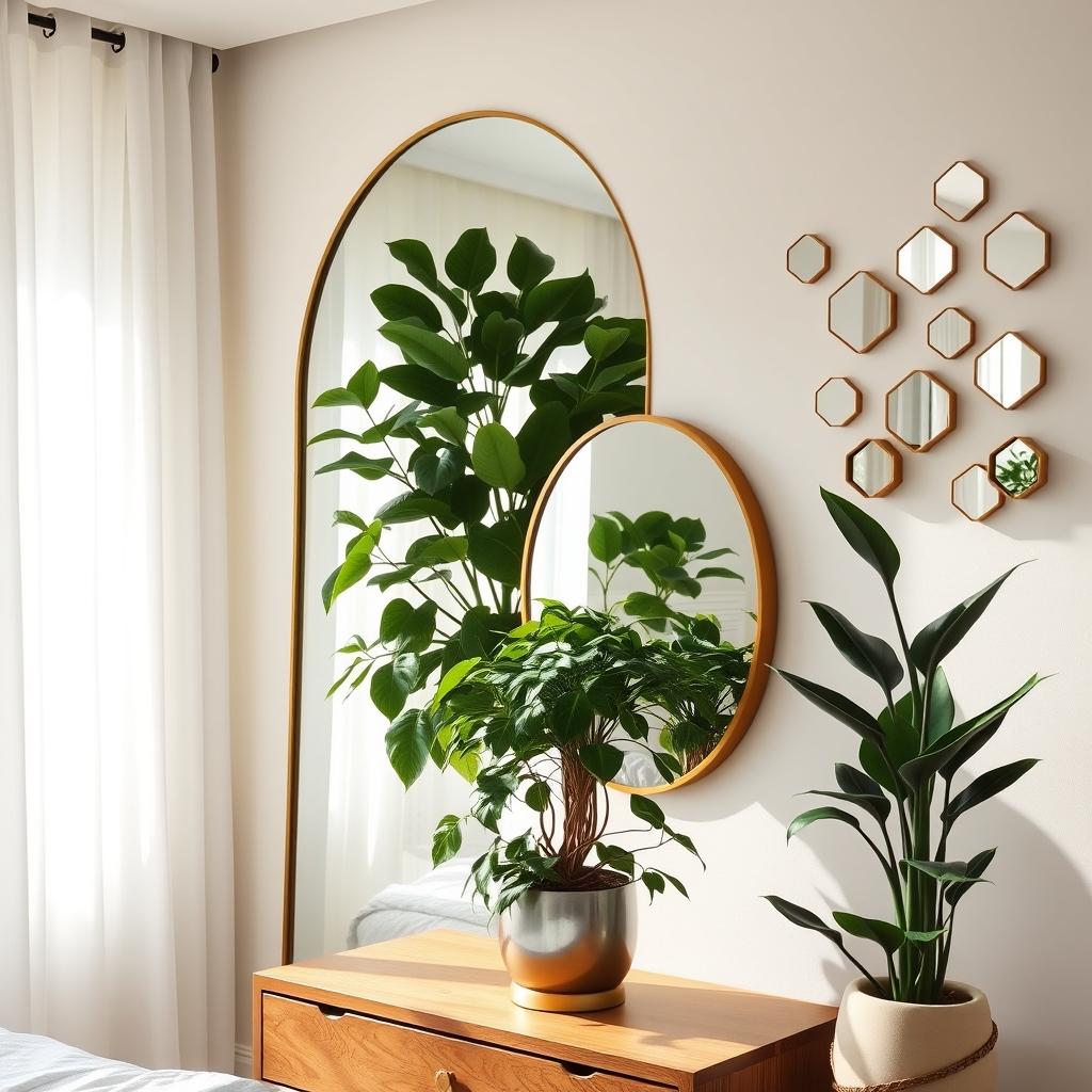 stylish bedroom plant decor