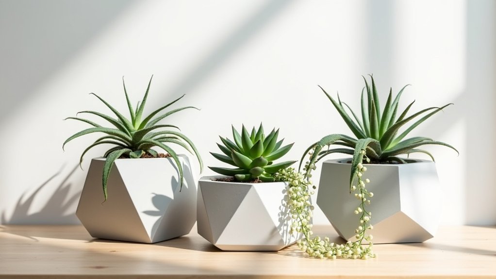 stylish handmade concrete pots
