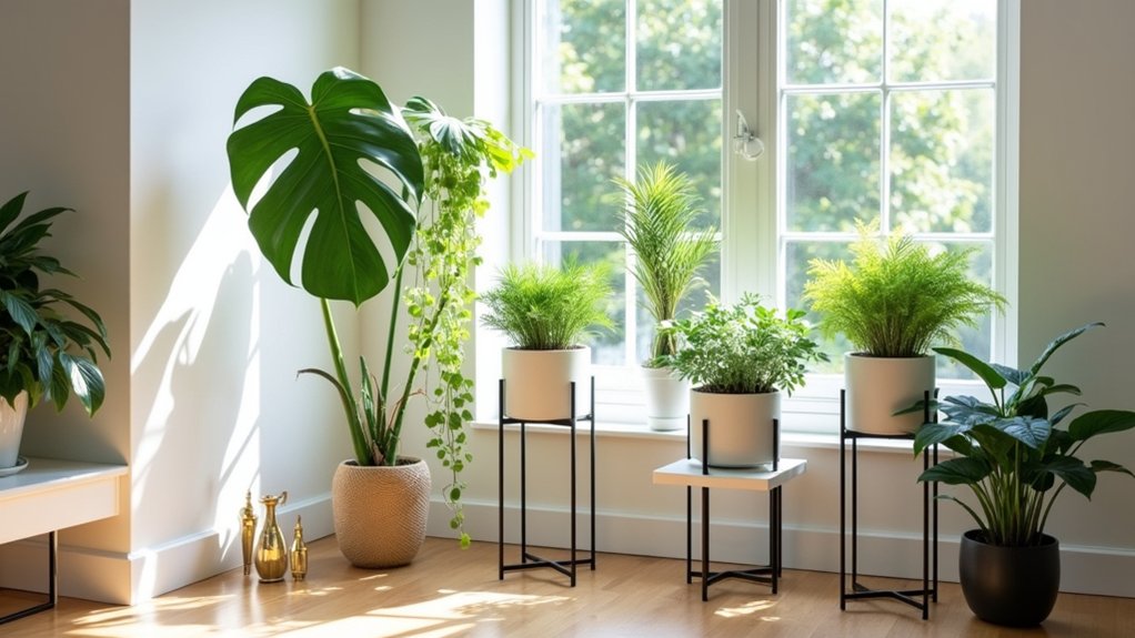 stylish indoor plant arrangement