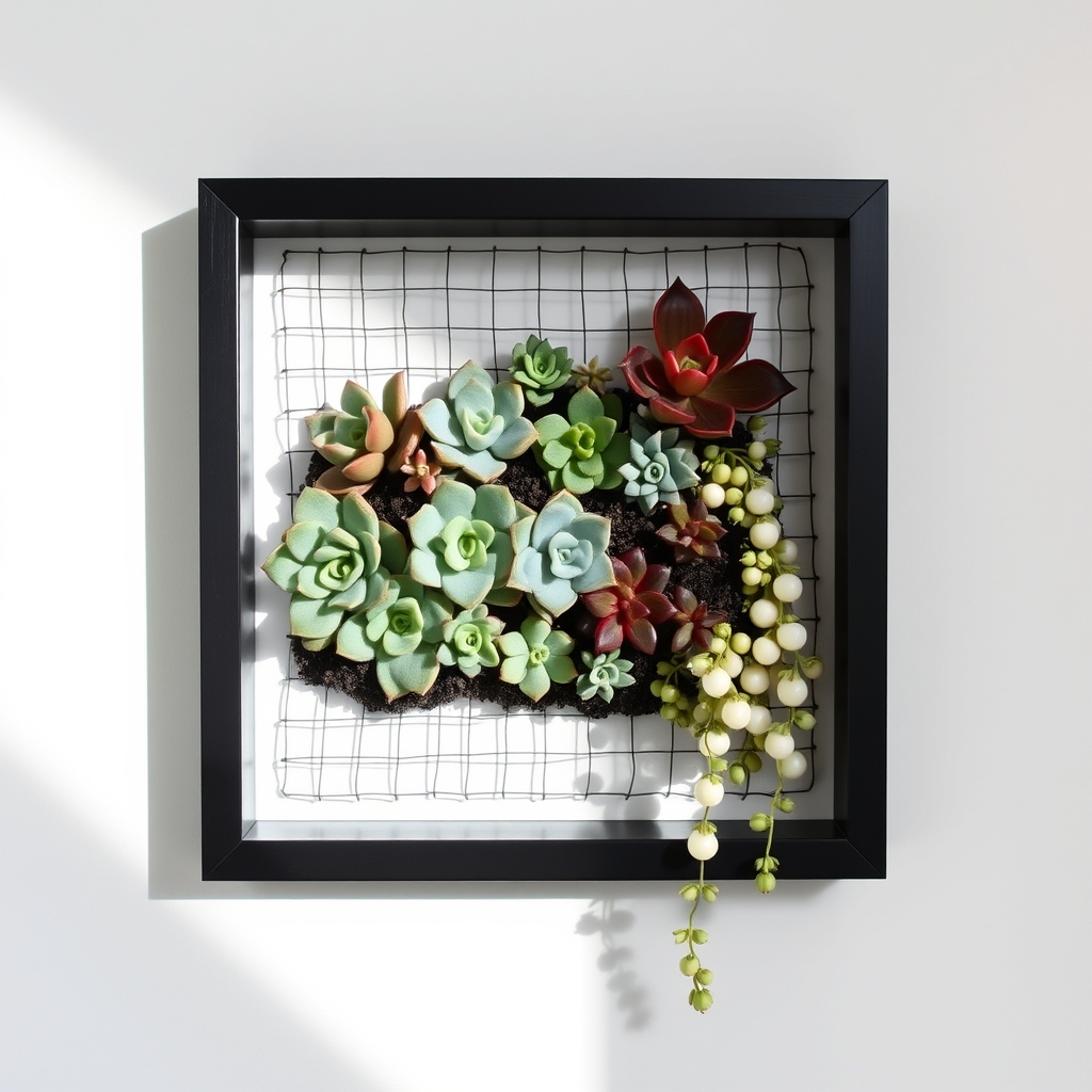 succulent filled picture frames