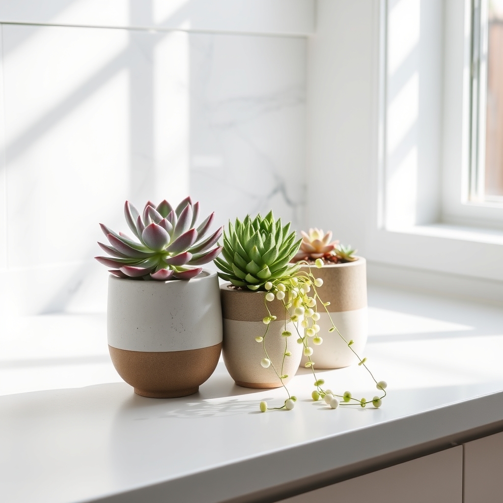 succulents for kitchen decor