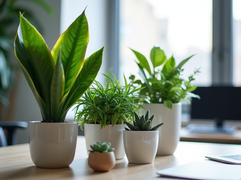 surviving office desk plants