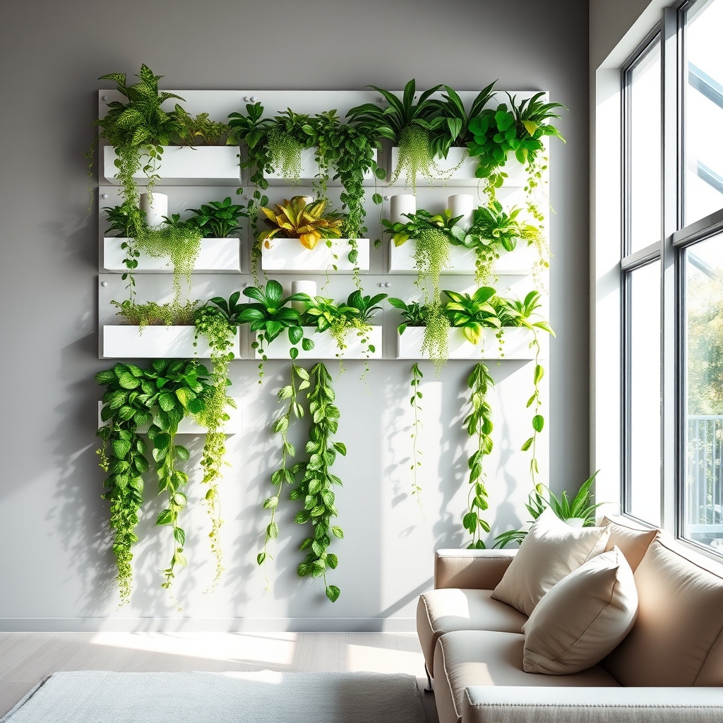 trailing plants living wall