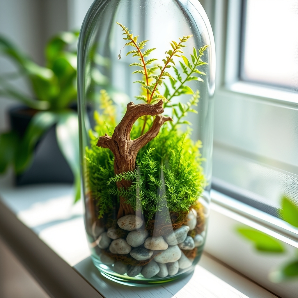 tropical jungle bottle ecosystem