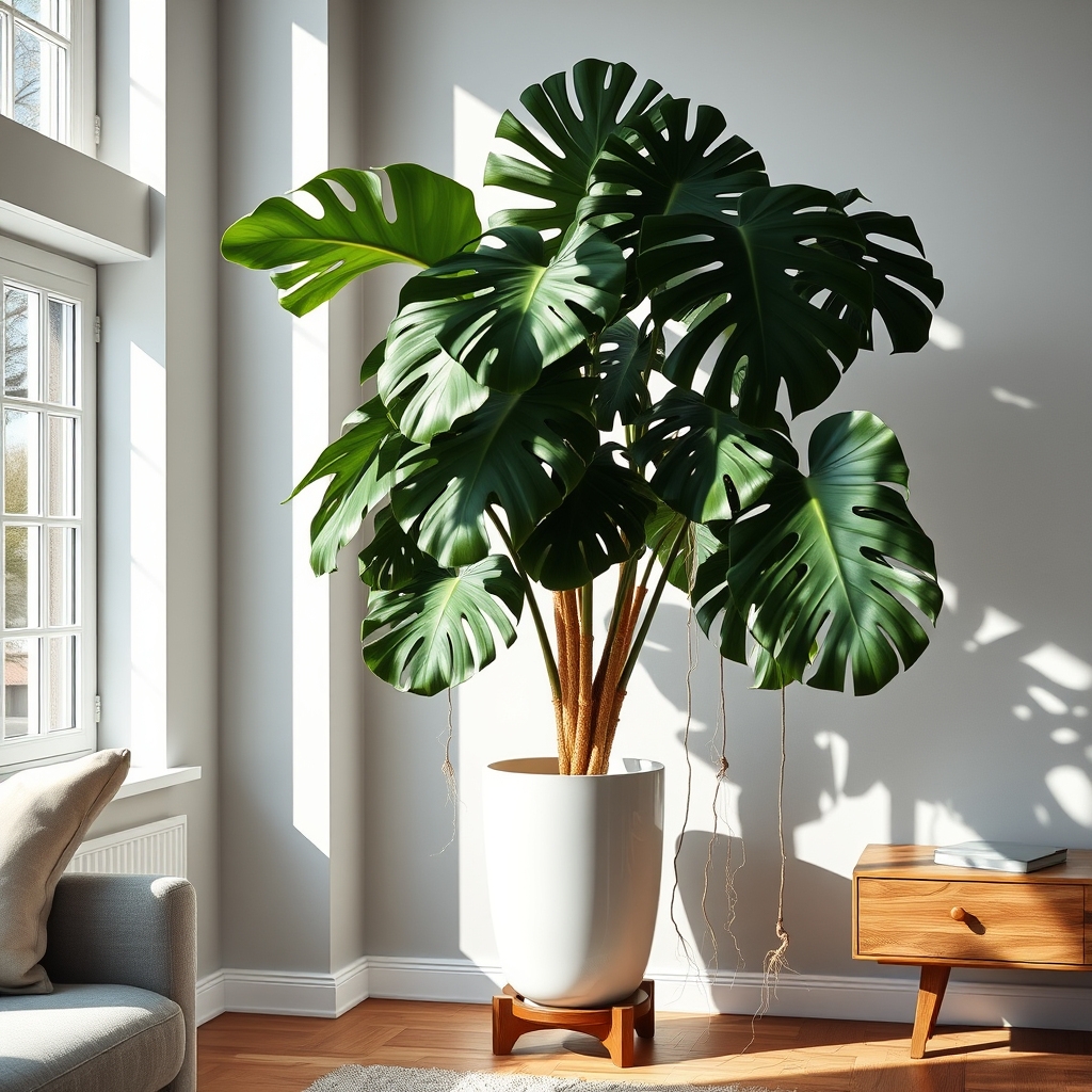 tropical plant statement piece
