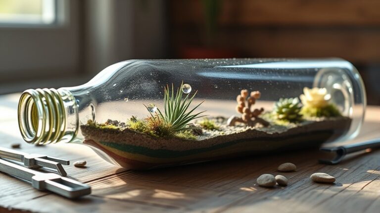 unique bottle terrarium creation