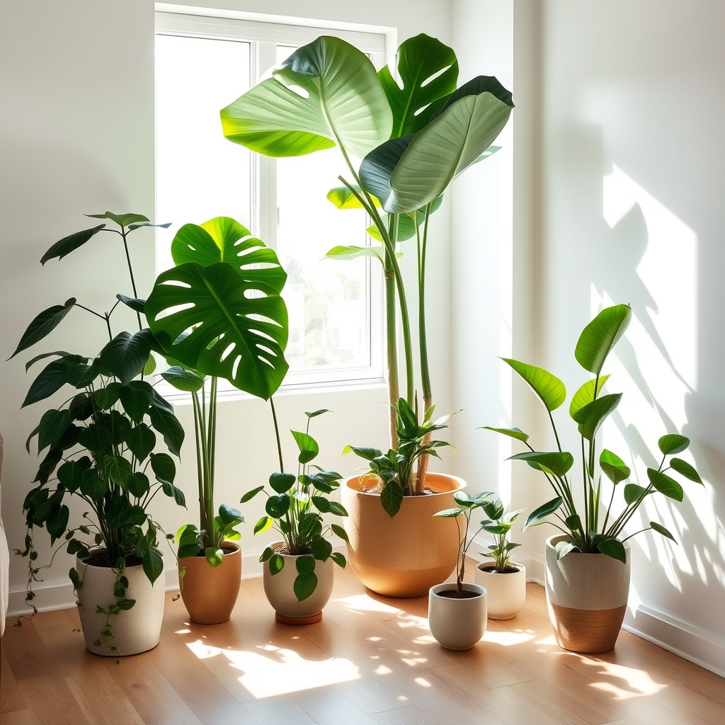 varied plant heights arrangement