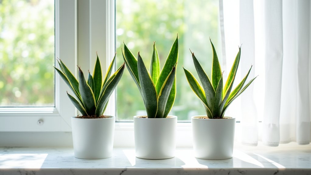 vertical compact snake plants