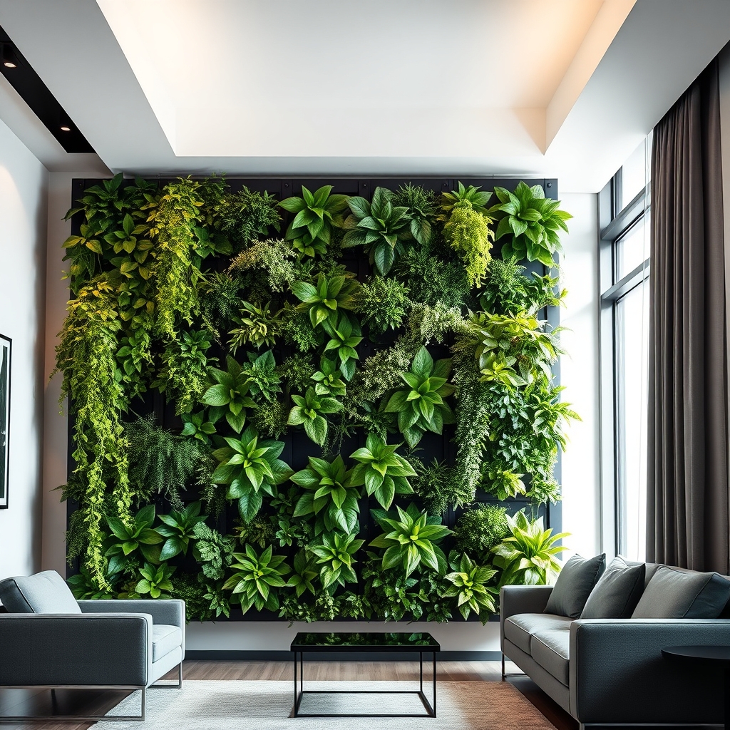 vertical garden installation concept