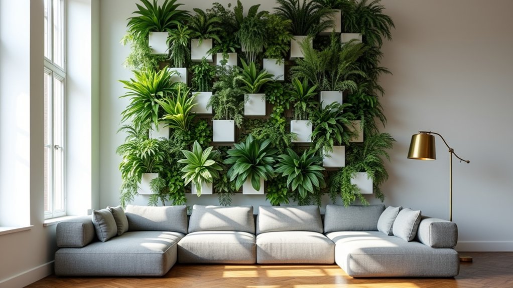 vertical garden wall display