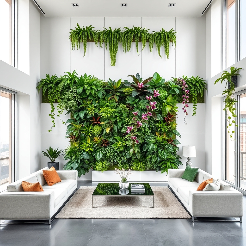 vertical greenery design elements