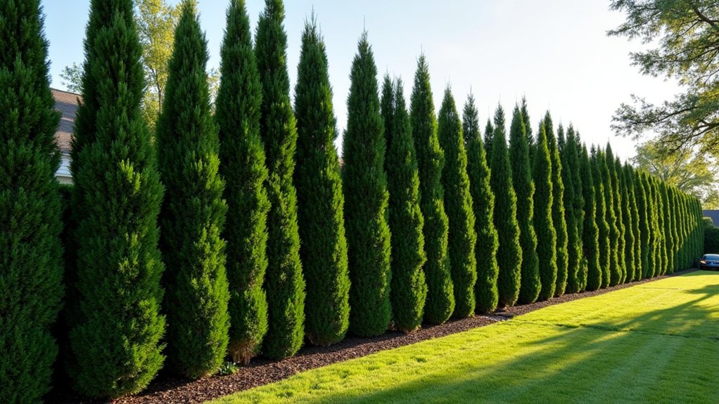 vertical screening with trees