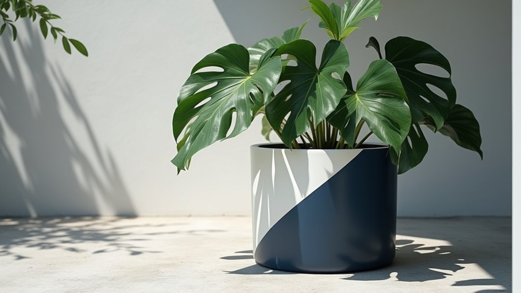 vibrant multi colored planters