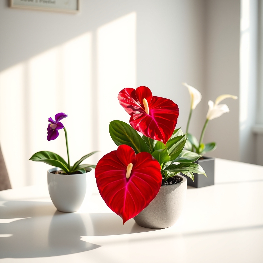 vibrant plants for workspace