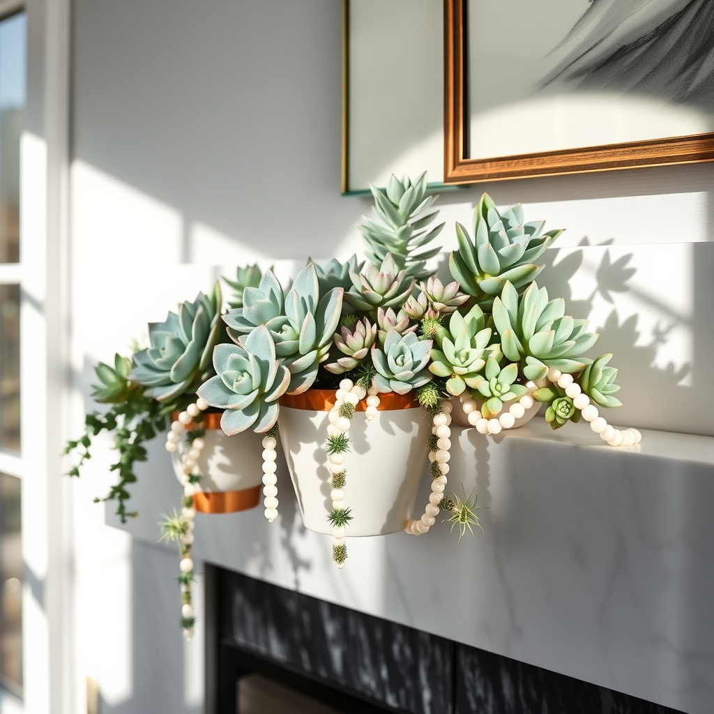 vibrant succulent plant display