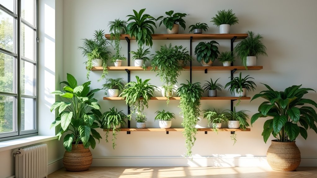vibrant vertical greenery installation