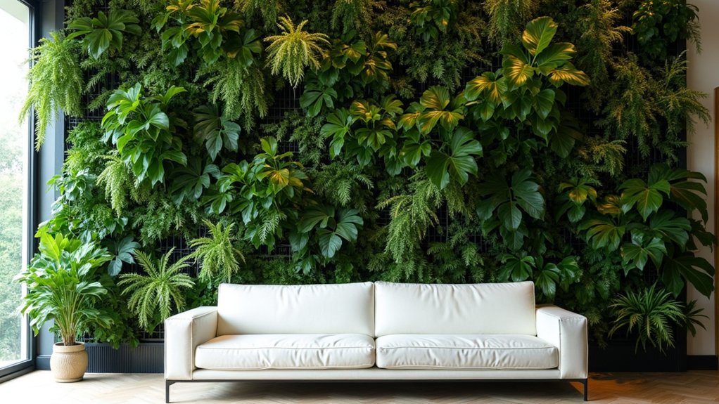 vibrant vertical greenery installations