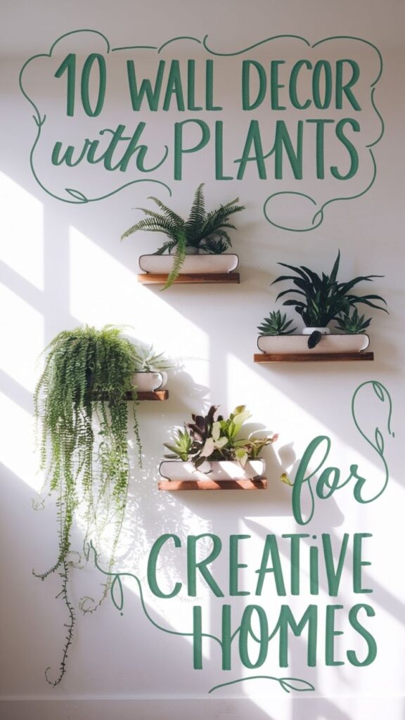 wall decor with plants