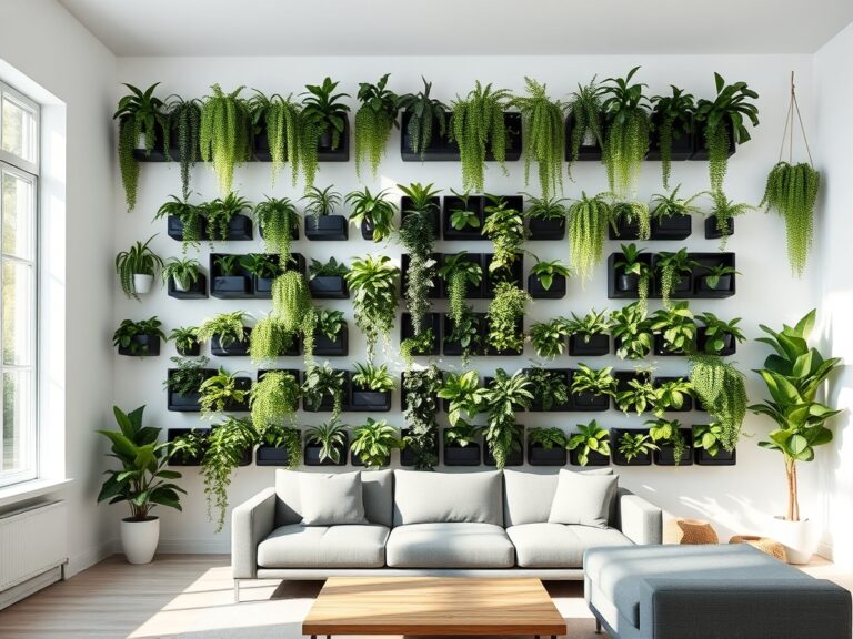 wall decor with plants