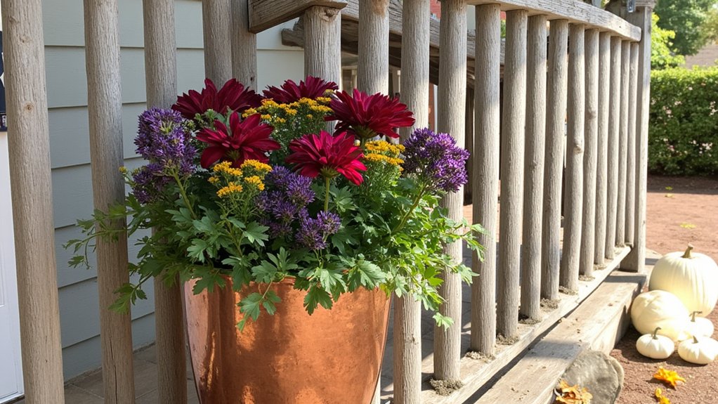 autumn container plant arrangements