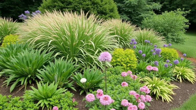 balanced garden with textures