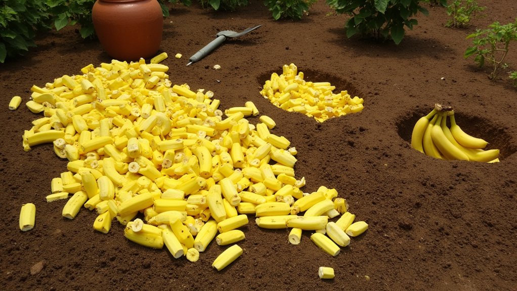 banana peels enrich garden soil