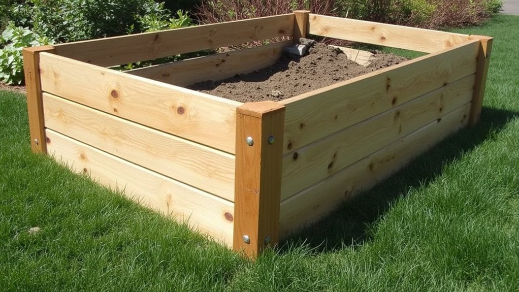 build a wooden raised bed