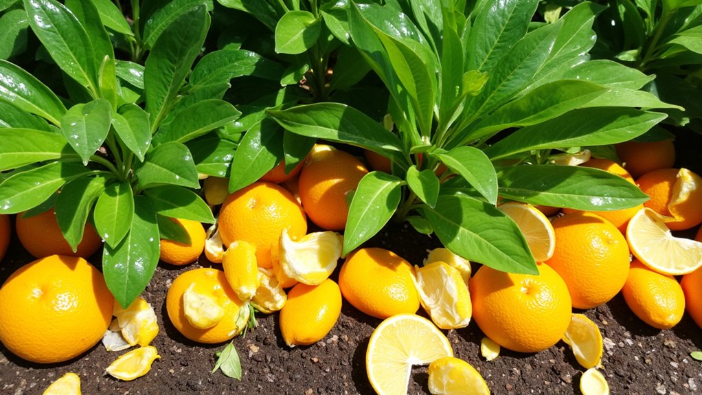 citrus peels repel slugs